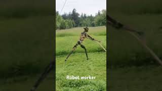 Robot worker work landscape relaxing music love grass crops travel song robot robotic [upl. by Oicatsana]