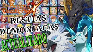 Tier List Personajes para Bestias Demoníacas ¡ACTUALIZADA [upl. by Munniks]