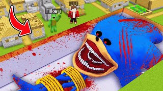 JJ and Mikey Investigates What Happend with Scary Blood Sonic in Minecraft  Maizen [upl. by Idhem626]