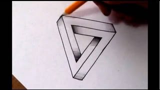 How To Draw The Impossible Triangle  Optical Illusion [upl. by Frasco]