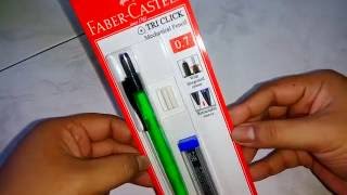 Unboxing Faber Castell Tri Click Mechanical Pencil 07mm Green [upl. by Sitto]