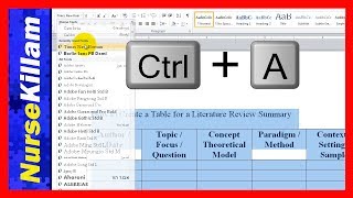 How to Create a Table for a Literature Review Summary [upl. by Norvun905]