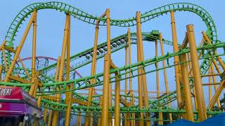 The Riddler Revenge Offride  Six Flags New England [upl. by Anatnas263]