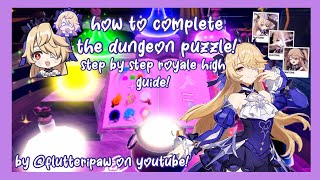 how to do the royale high dungeon puzzle ♪ royale high [upl. by Nidla]