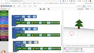 Make a tree in BlocksCad [upl. by Maiga]