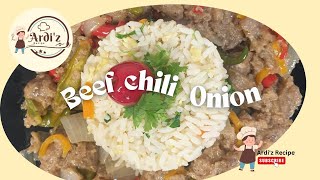 Master The Art of Beef Chili Onion with This Recipe  চাইনিজ বিফ চিলি  Easy Beef Chili Recipe [upl. by Alrich]