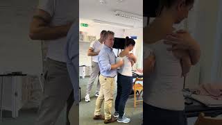 MANIPULATION  THORACIC SPINE in standing chiropracticadjustment chiropractor spinalmanipulation [upl. by Holden]