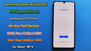 Samsung Galaxy A22 A225F FRP Bypass Android 1213  GmailGoogle Lock Remove Samsung A22 A225F [upl. by Hagerman]