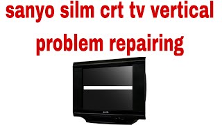 sanyo silm crt tv vertical problem repairing [upl. by Sucramal]