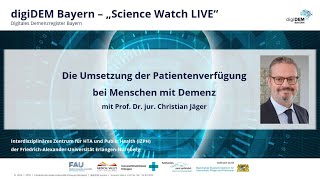 Webinar Die Umsetzung der Patientenverfügung bei Menschen mit Demenz [upl. by Leftwich295]