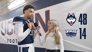 QB Nick Evers Recaps UConns Dominant Win Over FAU [upl. by Vorster135]