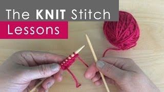 How to Knit the KNIT Stitch Knitting Lessons for Beginners [upl. by Aiasi167]