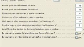 TCMS V22  New Version11The Settings of Normal working hours [upl. by Fionna]