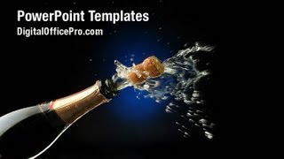 Champagne Bottle PowerPoint Template Backgrounds  DigitalOfficePro 01269W [upl. by Griffith214]