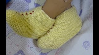 2 to 3 years Baby booties shoes amp socks  easy Baby Booties in hindi  How To Knit Baby Booties [upl. by Dall]