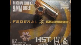 9mm Federal HST 147gr of Pure Awesomeness 😲 P365 XL Ballistic test Gel test [upl. by Hayyifas]