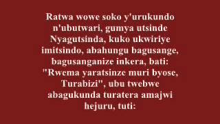 Kizito Mihigo IMBIMBURAKUBARUSHA 1ère partie [upl. by Eiuol]