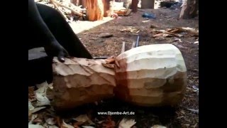 Djembé Art Drum Carvers in Mali West Africa [upl. by Enitsed]