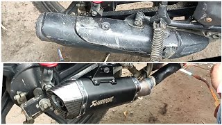 Honda SP Shine bs6 exhaust DP cooler silencer sound change [upl. by Aurelia]