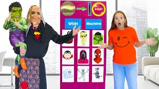 Amelia Avelina and Akim Halloween costume vending machine story [upl. by Kimon]