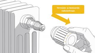 Installatie handleiding Somfy Thermostatische Radiatorkraan io  BE NL [upl. by Karly260]