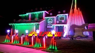 Metal Carol of the Bells Christmas Light Show Dec 2017 [upl. by Trinee]