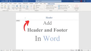 How to Add Header and Footer in Word  Header and Footer to all Pages in MS Word [upl. by Kylah449]