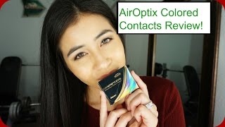 Air Optix Colored Contacts in Pure Hazel Review [upl. by Atsyrk]