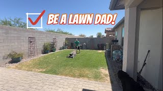 Be A Lawn Dad lawndad lawncare lawn lawnmowing daddy yardwork lawnfluencer theandersons [upl. by Nivle872]