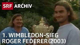 Interview Roger Federer nach 1 WimbledonSieg 2003  Sportgeschichte Schweiz  SRF Archiv [upl. by Adan266]