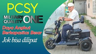 Review Sepeda Listrik Roda 3 PCSY Military Quality One [upl. by Audre]