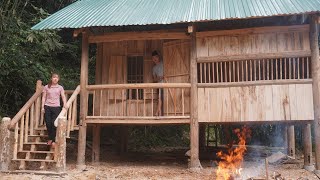 Full Video 220 Days Building House Build LOG CABIN wooden wall  Build Farm Green Forest Life [upl. by Atnwahs234]