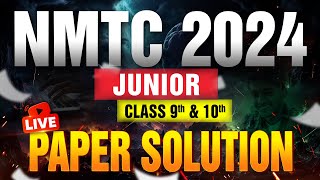 NMTC Junior 2024🏆 Live Solution amp Analysis  Motion Foundation nmtc nmtc2024 nmtcexam [upl. by Liew135]