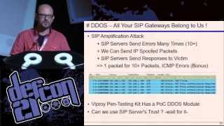 DEF CON 21  Fatih Ozavci  VoIP Wars Return of the SIP [upl. by Oliver997]