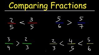 Comparing Fractions With Different Denominators [upl. by Whittemore224]