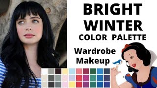 BRIGHT WINTER COLOR PALETTE FOR WARDROBE AND MAKEUP [upl. by Rodmann]