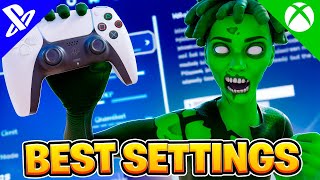 NEW BEST Fortnite Controller Settings  Sensitivity for Chapter 5 PS4PS5XboxPC [upl. by Lienahs]