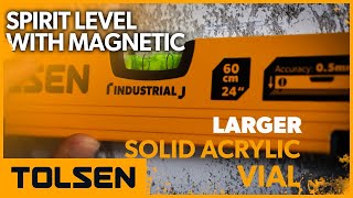 TOLSEN Magnetic Spirit Level Torpedo Level Measuring Tools for Balancing [upl. by Enniotna473]