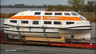 SEABOURN OVATION  tender and life boat ready for transport to shipyard  4KQualityVideo [upl. by Nobell]