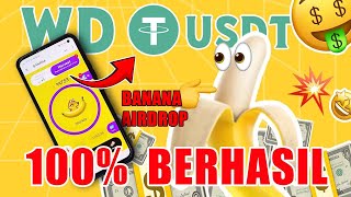 TERBARU Withdraw Banana Airdrop  Mencairkan USDT Game Banana Airdrop by CARV [upl. by Bently]