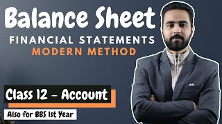 Balance Sheet in Nepali  Financial Statements Modern Method Class 12  NEB  BBS 1st year [upl. by Elamor18]