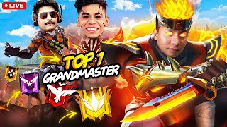 Top 1 Grandmaster Live Rank Push V Badge Youtubers 😱 Tonde Gamer freefire live [upl. by Ysdnyl]