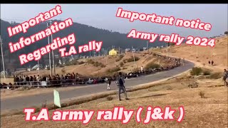 TA army rally full details  Jampk  Bhaderwah open rally [upl. by Buskirk873]