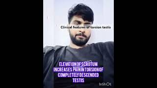 clinical features of torsion testis signs aipget surgeryreview mbbs⛑️🏆☢️ Sudarshanlipane17 [upl. by Twitt]