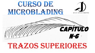 Curso Trazos de Microblading ✍ TUTORIAL Paso a Paso Trazos Superiores y Conectores Capitulo 6 [upl. by Oliana]