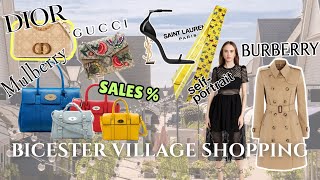 Bicester village shopping  Dior YSL Mulberry Burberry Gucci Bottega Venetta and more [upl. by Olimpia]