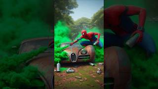 Spiderman Venom aur Captain America me se Kon sabse achhi car repair karega spiderman shorts [upl. by Basilius]