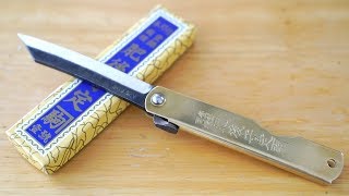 Higonokami  Awesome Traditional Japanese PocketKnife FrictionFolder by Nagao Seisakusho 4K ASMR [upl. by Rettig]