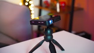 2021 Mini Apeman M4S  Pocket Sized DLP Projector Review [upl. by Koloski]