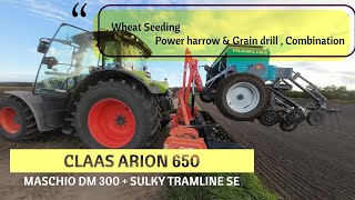 【CAB View】Wheat Seeding Power harrow amp Grain drill  Combination  CLAASMASCHIOSULKY【4K】 [upl. by Boycie]